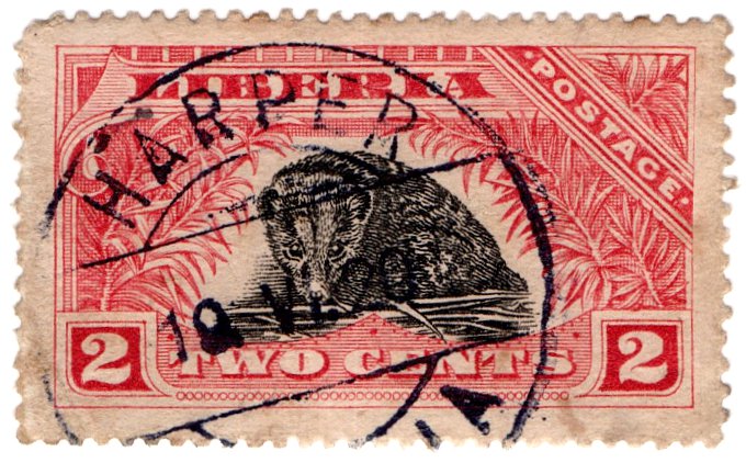 (I.B) Liberia Postal : Early Pictorial 2c (Harper)