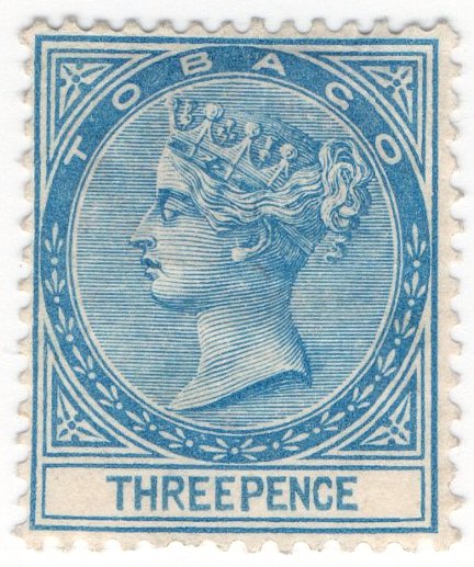 (I.B) Tobago Revenue : Duty Stamp 3d (1884)