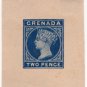 (I.B) Grenada Postal : 2d Dark Blue (cut-out)