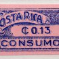 (I.B) Costa Rica Revenue : Duty Stamp Collection