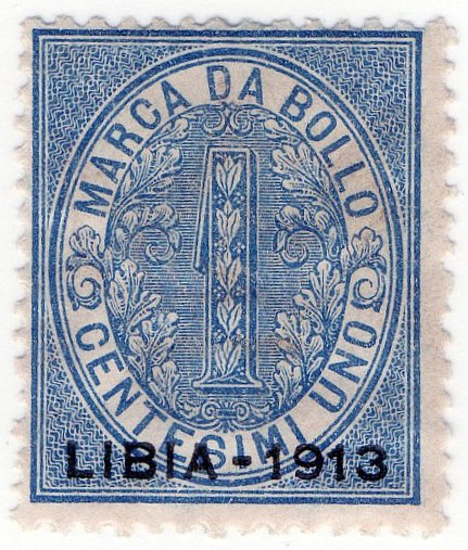 (I.B) Italy (Libya) Revenue : Marca da Bollo 1c (1913)