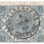 (I.B) QV Telegraphs : 10/- Grey-Green (plate 1) Newcastle Quayside