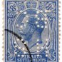 (I.B) Straits Settlements Postal : 8c Ultramarine (HSBC perfin)