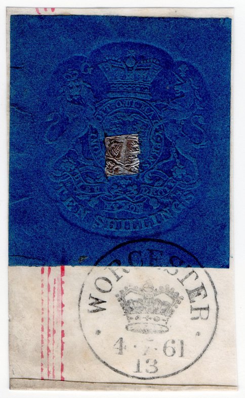 (I.B) QV Revenue : Impressed Duty 10/- (Worcester 1861)