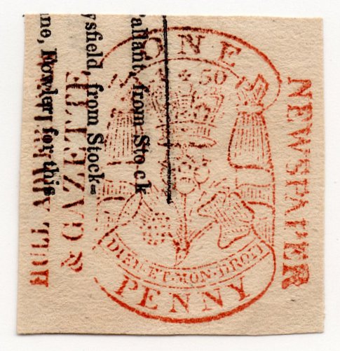 (I.B) George IV Revenue : Newspaper Duty 1d (Hull Advertiser & Gazette)