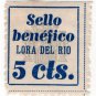 (I.B) Spain Cinderella : Civil War Charity Stamp 5c (Lora del Rio)
