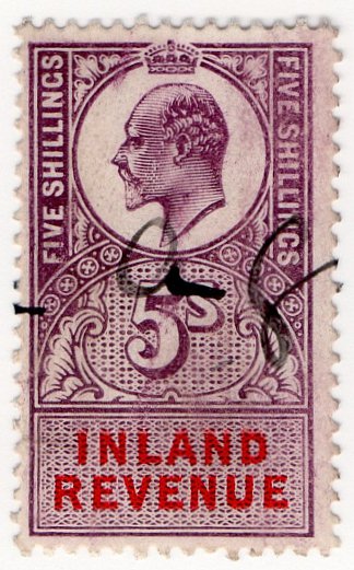 (I.B) Edward VII Revenue : Inland Revenue 5/-