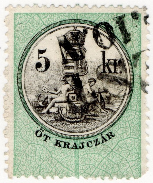 (I.B) Austria/Hungary Revenue : Stempelmarke 5 Kr