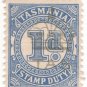 (I.B) Australia - Tasmania Revenue : Stamp Duty 1d (underprint)
