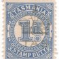 (I.B) Australia - Tasmania Revenue : Stamp Duty 1d (underprint)