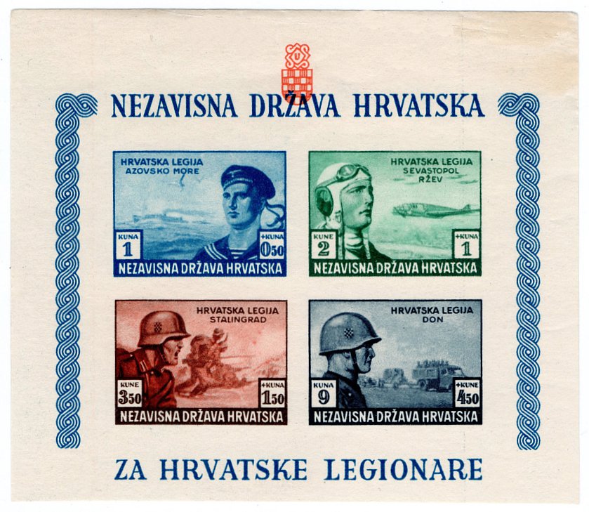 (I.B) Yugoslavia (Serbia) Cinderella : German Legion Mini-Sheet