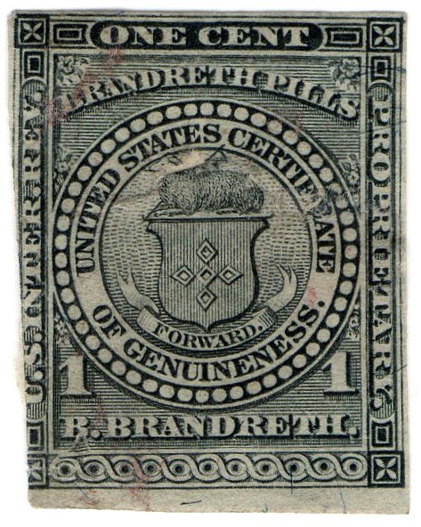 (I.B) US Revenue : Proprietary Medicine Duty 1c (Brandreth Pills)