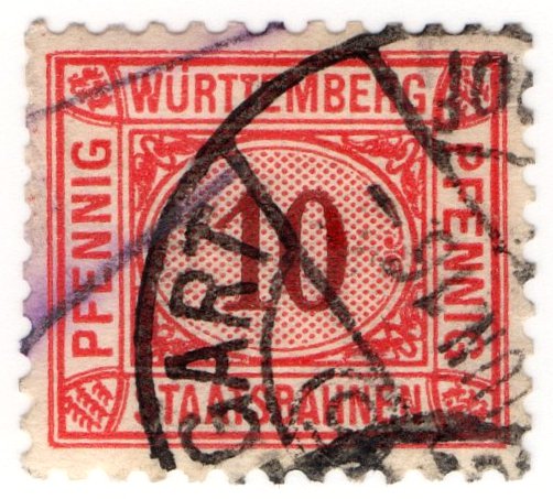 (I.B) Germany Railway : W&Atilde;&frac14;rttemburg Parcels 10pf