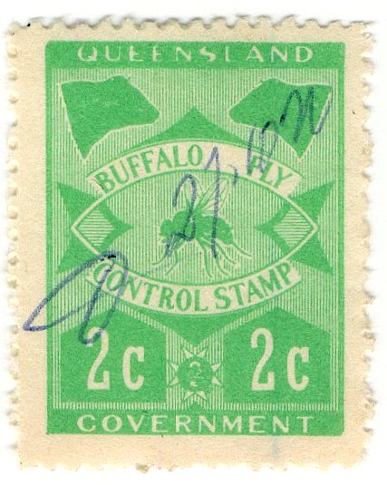 (I.B) Australia - Queensland Revenue : Buffalo Fly 2c