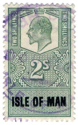(I.B) Edward VII Revenue : Isle of Man 2/-