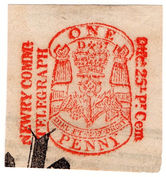 (I.B) QV Revenue : Newspaper Duty 1d (Newry Commercial Telegraph)
