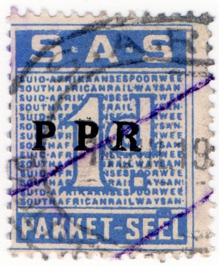 (I.B) South Africa Railways : Parcel Stamp 1d