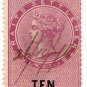 (I.B) Straits Settlements Revenue : Duty Stamp 10c