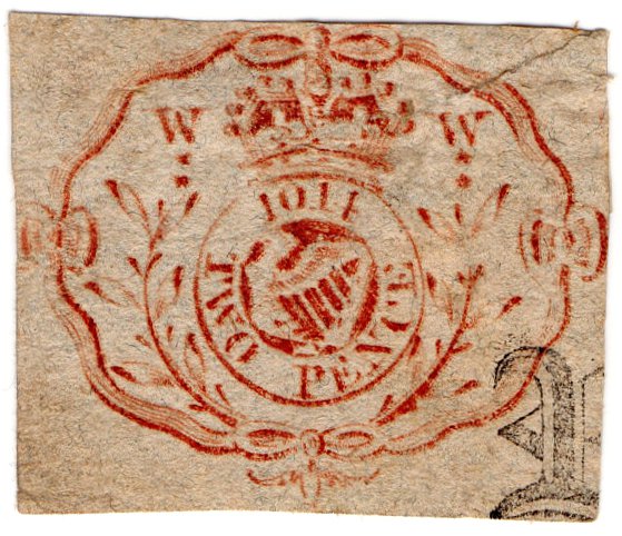 (I.B) William & Mary Revenue : Ireland Newspaper Duty 2d