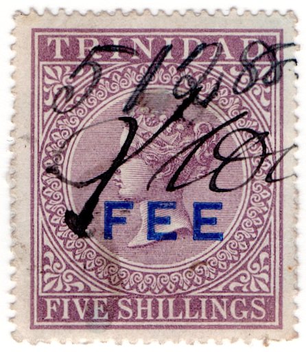 (I.B) Trinidad & Tobago Revenue : Fee 5/-