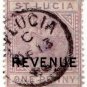 (I.B) St Lucia Revenue : Duty Stamp 1d (postal)