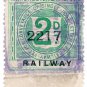 (I.B) Great Western Railway : Letter Stamp 2d (Manchester & Milford overprint)