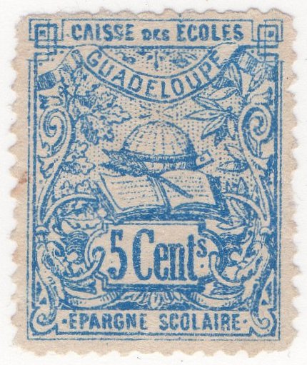 (I.B) France Cinderella : School Savings Stamp 5c (Guadeloupe)