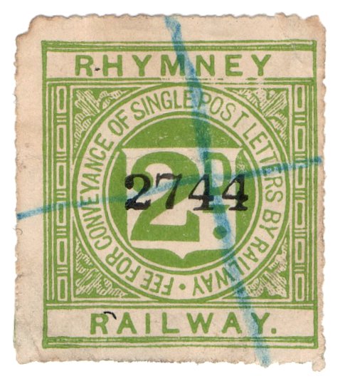 (I.B) Rhymney Railway : Letter Stamp 2d