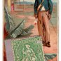 (I.B) US Cinderella: Duke & Sons Cigarette Card + Stamp (Plantation Mail)