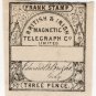 (I.B) British & Irish Magnetic Telegraph Company 3d (watermarked paper)