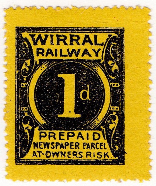 (I.B) Wirral Railway : Newspaper Parcel 1d