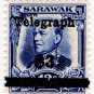 (I.B) Sarawak Telegraphs : Overprint $3