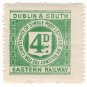 (I.B) Dublin & South Eastern Railway : Letter Stamp 4d