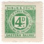 (I.B) Dublin & South Eastern Railway : Letter Stamp 4d