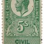 (I.B) George V Revenue : Civil Service 5/-