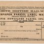 (I.B) North British Railway : Newspaper Parcel Way-Bill 1/-