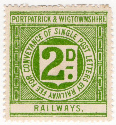 (I.B) Portpatrick & Wigtownshire Railways : Letter Stamp 2d