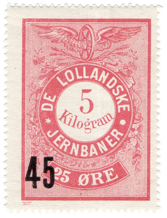 (I.B) Denmark Railway : Lollandske Jerbaner Parcels 45 on 25 &Atilde;�re