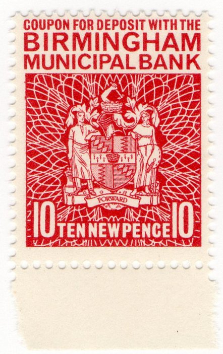 (I.B) Elizabeth II Revenue : Birmingham & Midlands Municipal Bank 10p