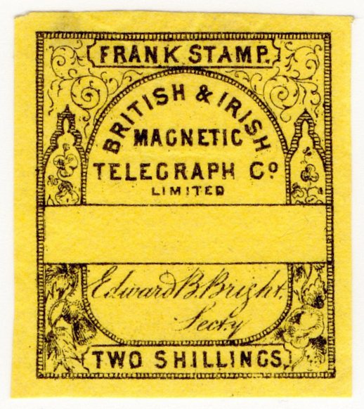 (I.B) British & Irish Magnetic Telegraph Company 2/- (watermarked paper)