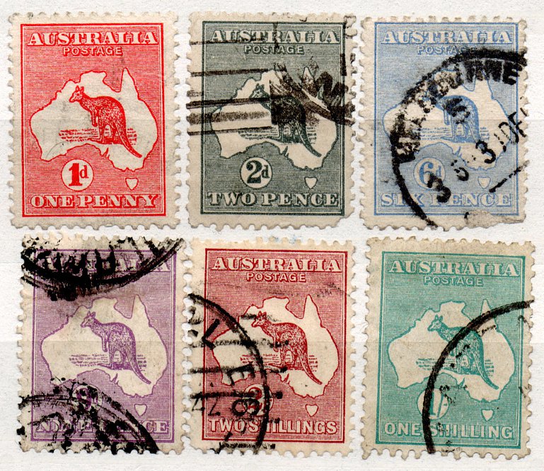 (I.B) Australia Postal : Kangaroo Collection