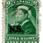 (I.B) Canada Revenue : Nova Scotia Bill Stamp 9c