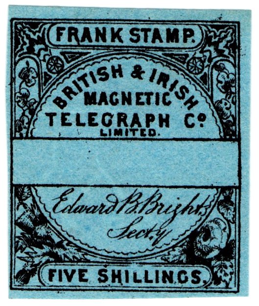 (I.B) British & Irish Magnetic Telegraph Company 5/- (watermarked paper)