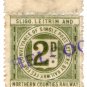 (I.B) Sligo Leitrim & Northern Counties Railway : Letter Stamp 2d (Belcoo)