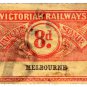 (I.B) Australia - Victoria Railways : Parcels 8d (Melbourne) sideways watermark