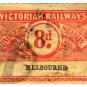 (I.B) Australia - Victoria Railways : Parcels 8d (Melbourne) sideways watermark
