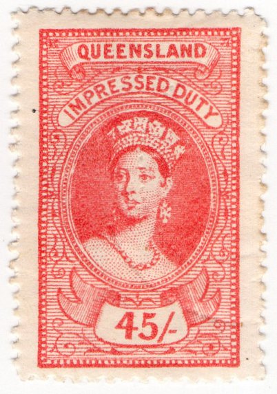 (I.B) Australia - Queensland Revenue : Impressed Duty 45/-