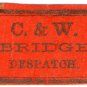 (I.B) US Local Post : C&W Bridge Despatch