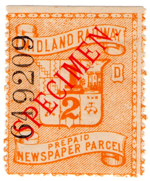 (I.B) Midland Railway : Newspaper Parcel &Acirc;&frac12;d