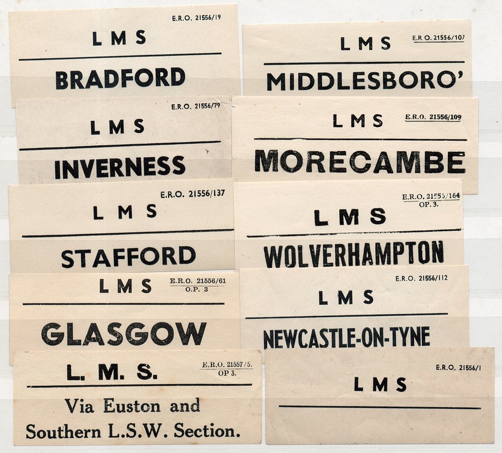 (I.B) London Midland & Scottish Railway : Parcel Label Collection